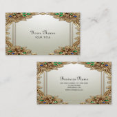 Elegant Gold Ornate Business Card Visitekaartje (Voorkant / Achterkant)