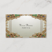 Elegant Gold Ornate Business Card Visitekaartje (Voorkant)