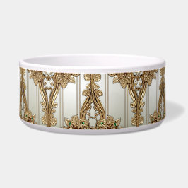 Elegant Gold Ornate Ceramic Pet Bowl Voerbakje