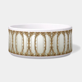 Elegant Gold Ornate Ceramic Pet Bowl Voerbakje