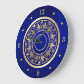 Elegant Gold Ornate Design Circle Pattern Grote Klok (Hoek)