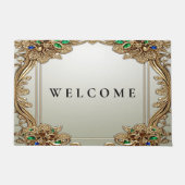 Elegant Gold Ornate Doormat Deurmat (Voorkant)