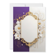 Elegant Gold Ornate Frame with White Floral
