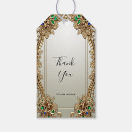 Elegant Gold Ornate Gift Tag Cadeaulabel