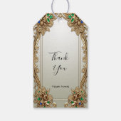 Elegant Gold Ornate Gift Tag Cadeaulabel (Achterkant)