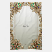 Elegant Gold Ornate Kitchen Towels Theedoek (Verticaal)