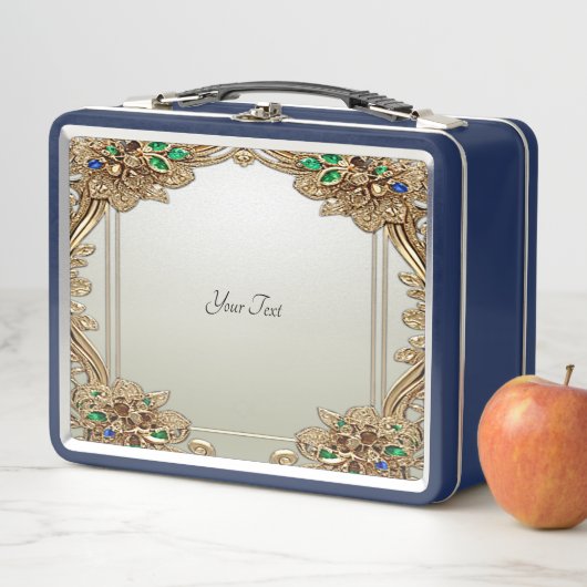 Elegant Gold Ornate Lunchbox (In situ)