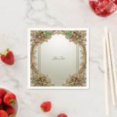 Elegant Gold Ornate Napkins Servet (Insitu)