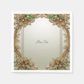 Elegant Gold Ornate Napkins Servet (Voorkant)