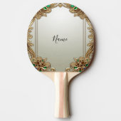 Elegant Gold Ornate Ping Pong Paddle Tafeltennisbatje (Achterkant)