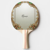 Elegant Gold Ornate Ping Pong Paddle Tafeltennisbatje (Voorkant)
