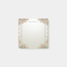 Elegant Gold Ornate Post it Notes
