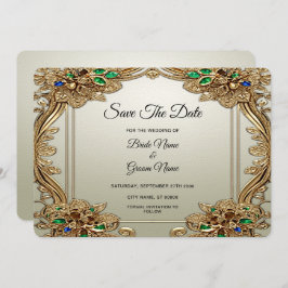 Elegant Gold Ornate Save The Date