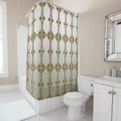 Elegant Gold Ornate Shower Curtain Douchegordijn (In situ)