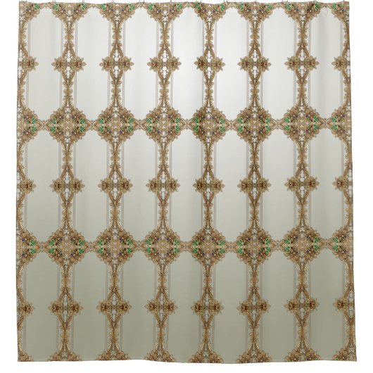 Elegant Gold Ornate Shower Curtain Douchegordijn (Voorkant)
