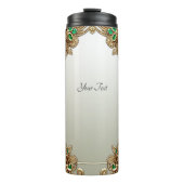 Elegant Gold Ornate Thermal Tumbler Thermosbeker (Voorkant)