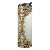Elegant Gold Ornate Thermal Tumbler Thermosbeker (Gedraaid links)