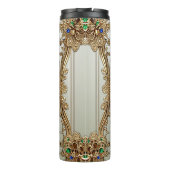 Elegant Gold Ornate Thermal Tumbler Thermosbeker (Achterkant)