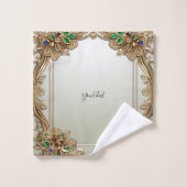 Elegant Gold Ornate Towel Set Bad Handdoek (Wasdoekje)