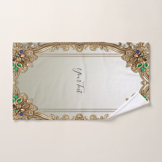 Elegant Gold Ornate Towel Set Bad Handdoek (Handdoek)