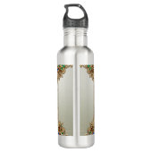Elegant Gold Ornate Water Bottle Waterfles (Achterkant)