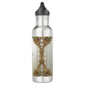Elegant Gold Ornate Water Bottle Waterfles (Rechts)