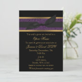 Elegant Gold paarse Corporate Party Invitation Kaart (Staand voorkant)