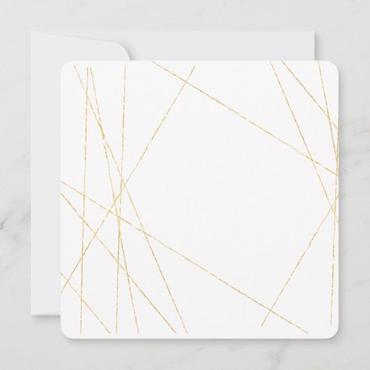 Elegant Gold Paarse Floral Wedding Invitation Kaart (Achterkant)