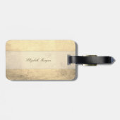 Elegant Gold, Paisley Elephant, op maat gemaakt Bagagelabel (Achterkant horizontaal)