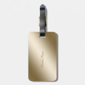 Elegant Gold Paisley Elephant-Personalized Bagagelabel (Achterkant verticaal)