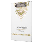 Elegant  Gold Paisley Mandala Klembord (Links)