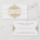 Elegant Gold Paisley Ornament Visitekaartje (Voorkant / Achterkant)
