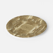 Elegant Gold Paper-Borden Papieren Bordje (Gekanteld)