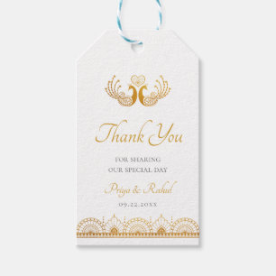 Elegant Gold Pattern Indian Wedding Cadeaulabel