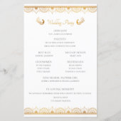 Elegant Gold Pattern Indian Wedding Program (Achterkant)