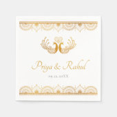 Elegant Gold Pattern Indian Wedding Servet (Voorkant)