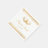 Elegant Gold Pattern Indian Wedding Servet (Hoek)
