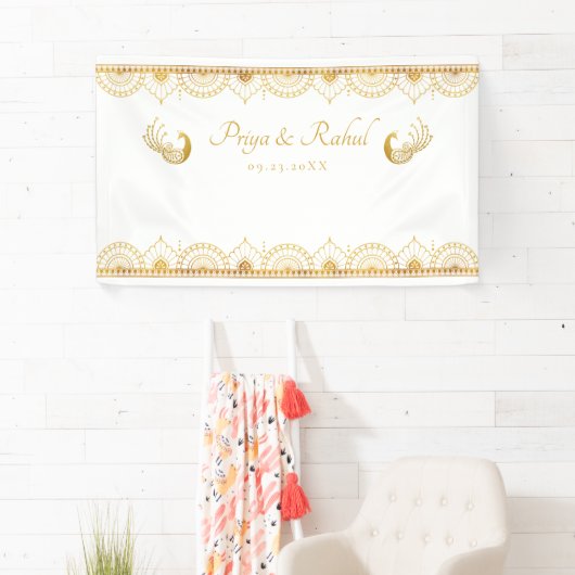 Elegant Gold Pattern Indian Wedding Spandoek (Insitu)