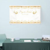 Elegant Gold Pattern Indian Wedding Spandoek (Beurs)