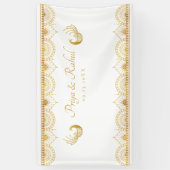 Elegant Gold Pattern Indian Wedding Spandoek (Verticaal)