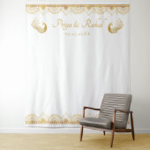 Elegant Gold Pattern Indian Wedding Wandkleed (In situ)