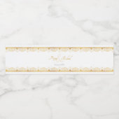 Elegant Gold Pattern Indian Wedding Waterfles Etiket (Enkel label)