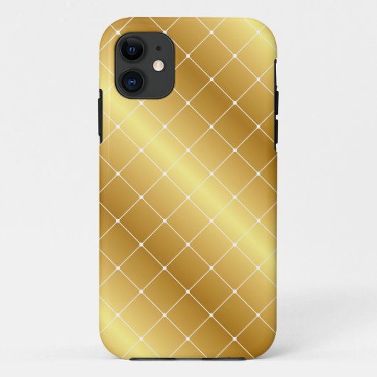 Elegant Gold Pattern iPhone Case (Achterkant)