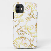 Elegant Gold Pattern iPhone Case (Achterkant)