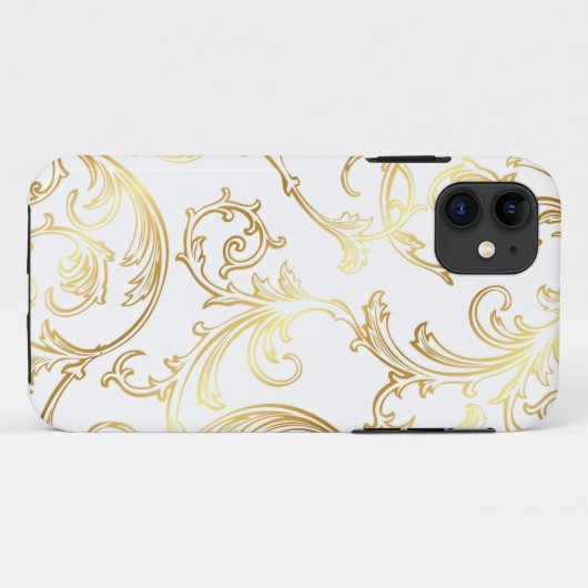 Elegant Gold Pattern iPhone Case (Achterkant (horizontaal))