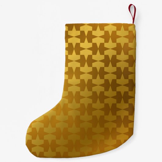 Elegant Gold Pattern kerstavond-feestdag Kleine Kerstsok (Achterkant)