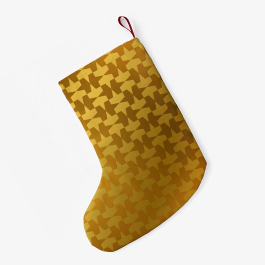 Elegant Gold Pattern kerstavond-feestdag Kleine Kerstsok (Achterkant (Hangend))