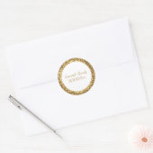 Elegant Gold Pattern Monogram Wedding Sticker (Envelop)