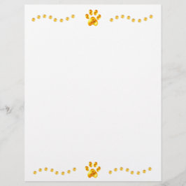 Elegant Gold Paws Papierbladen