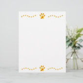 Elegant Gold Paws Papierbladen (Staand voorkant)
